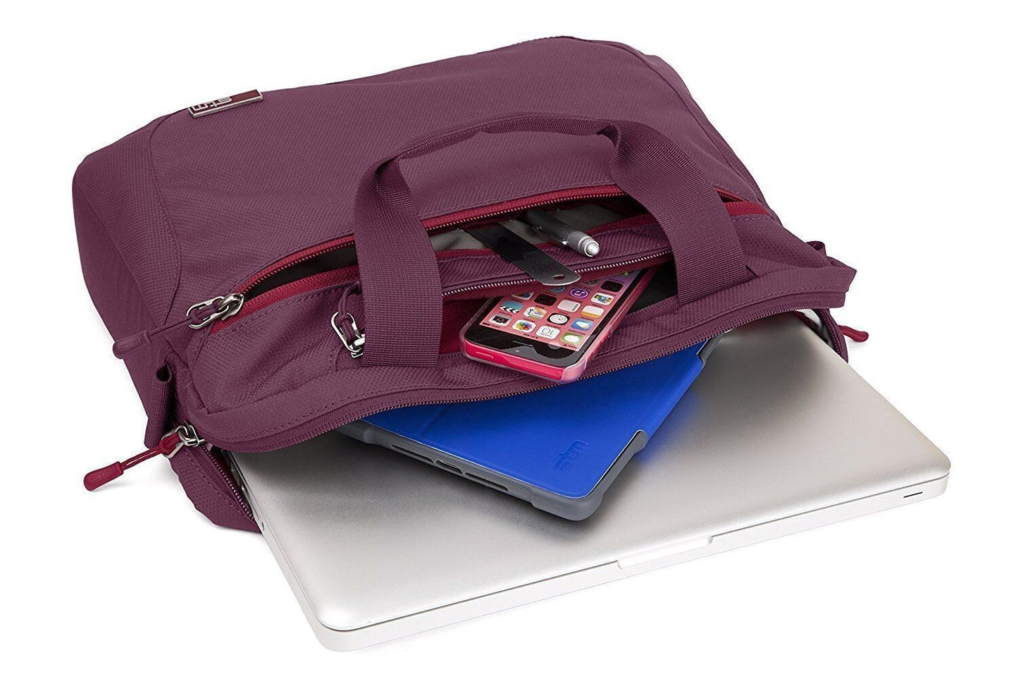 STM Laptop Bag Sleeve Case Cover With Shoulder Strap For MacBook/iPad/Dell - Red