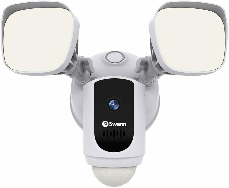 Swann Floodlight Cam Security Smart Camera Full HD 1080p WiFi Gen 2 Wired White