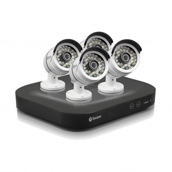 Swann DVR CCTV Kit DVR4 4750 4 Channel HD 1080p 1TB HDD 3MP PRO-T858 Cameras