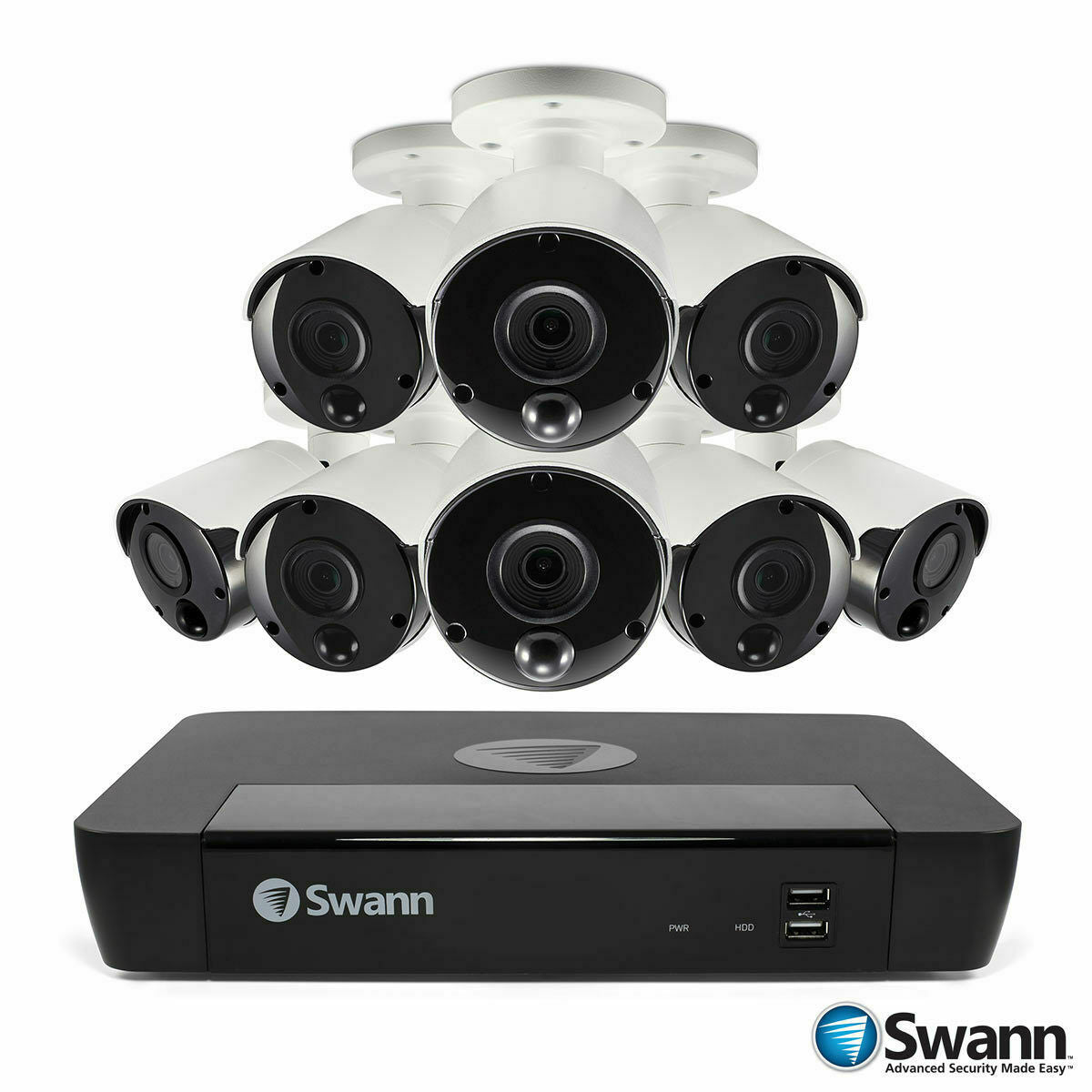 Swann Smart System PoE Camera 8580 16 Channel 4K CCTV NVR Recorder 2TB HDD HDMI