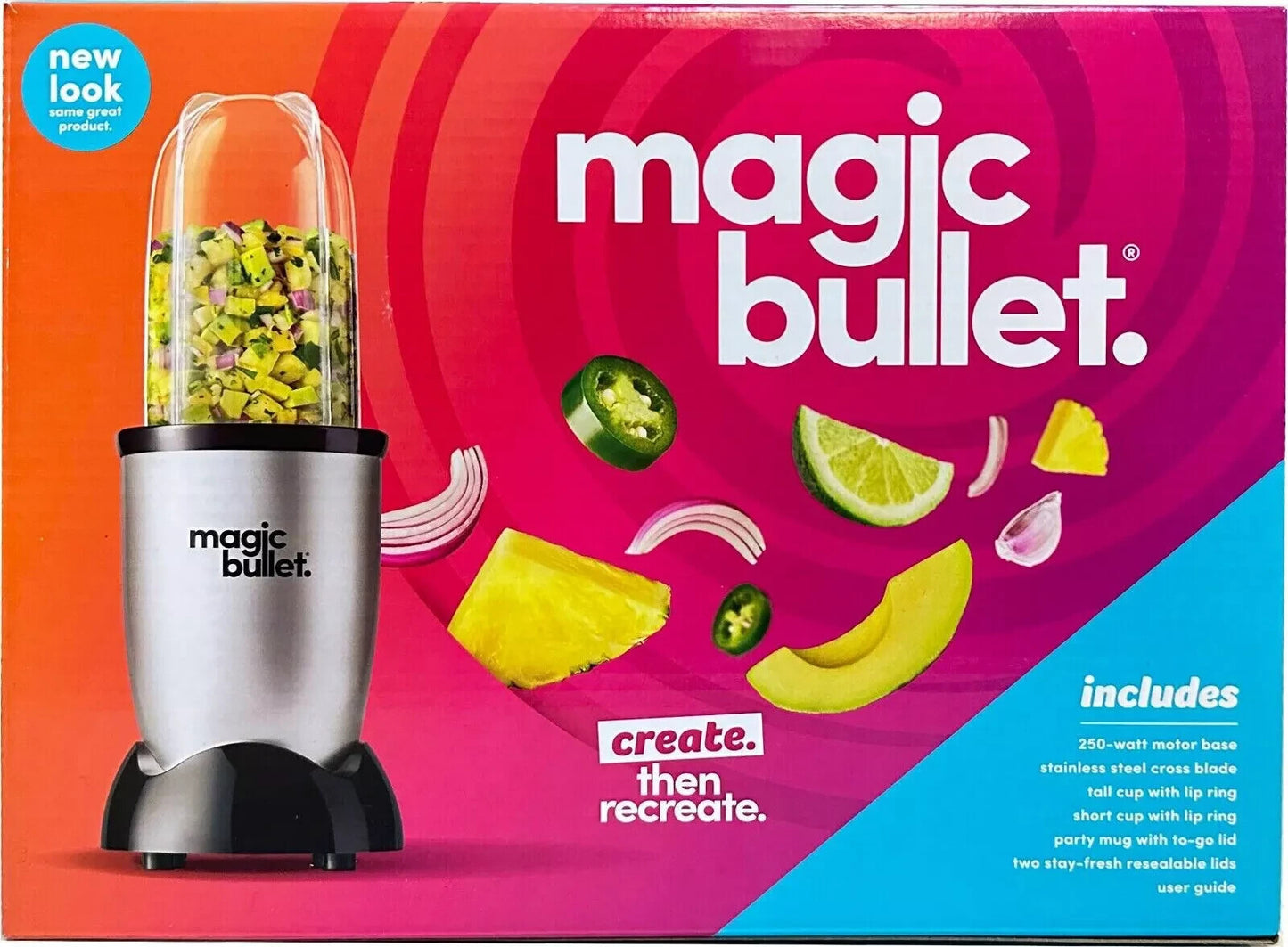 Nutribullet 0.6L Magic Bullet Blender 11 Piece Set - Silver