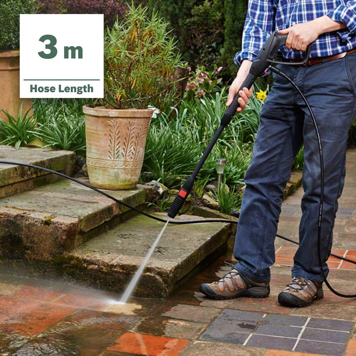 Bosch Garden Pressure Washer EasyAQUATAK 100 (1100 W, 3 m hose, Max 330 l/h)