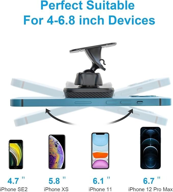 APPS2Car Magnetic Car Phone Holder 360° Rotating Dashboard Mount Universal