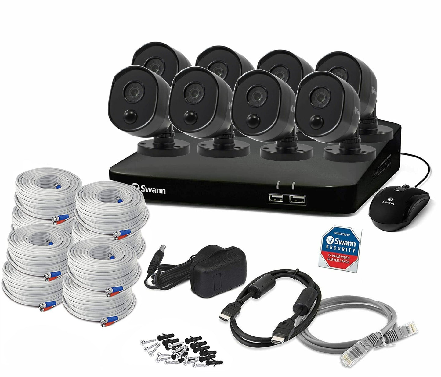 Swann CCTV Kit DVR HDD 4685 8 Channel PRO-1080MSBB With Thermal Sensing