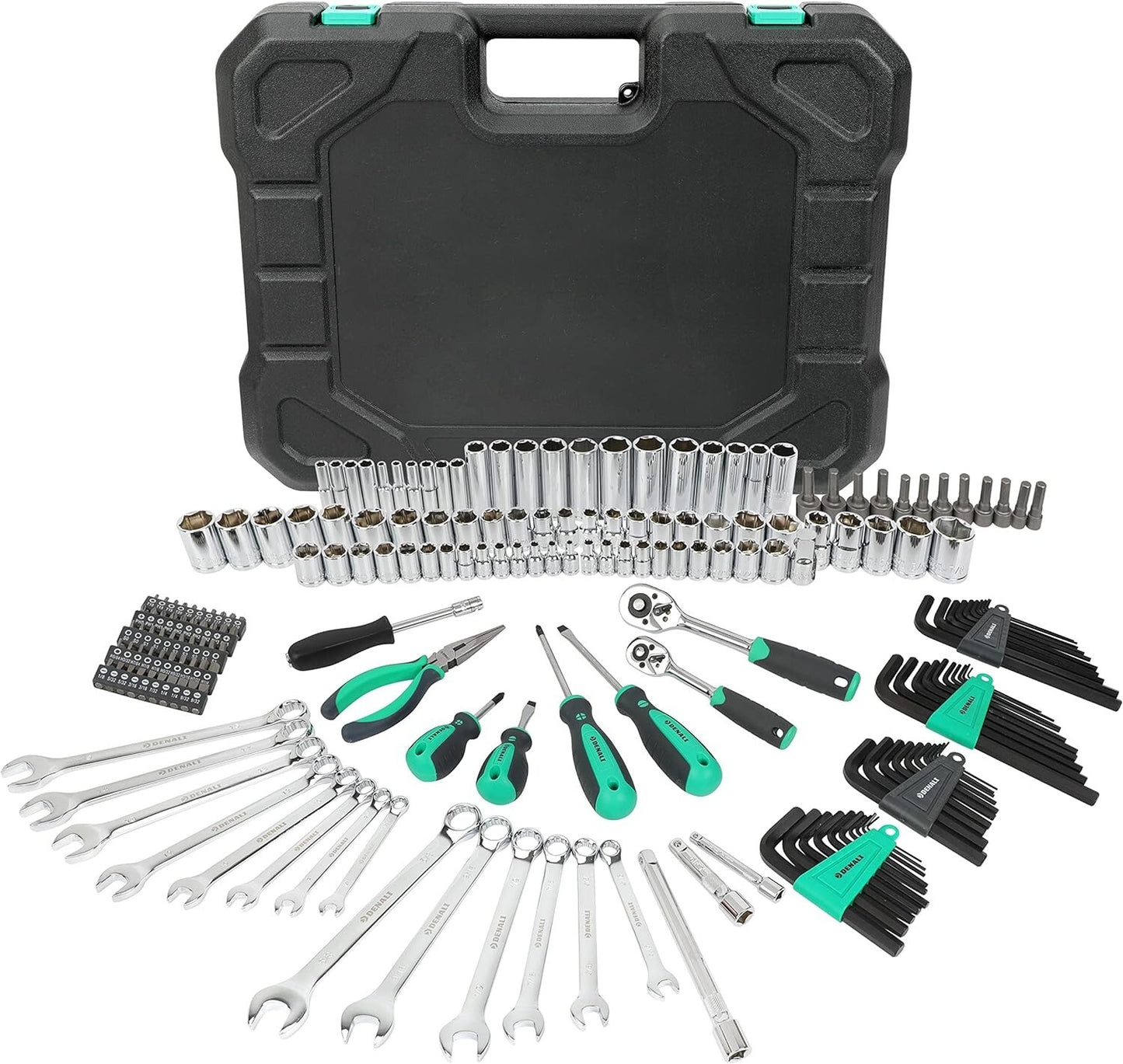 Denali 200-Piece All-Purpose Tool Kit and Socket Set,Carry Carrying Case Black