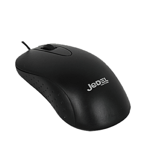 Wired USB Mouse For PC Laptop Computer Optical Scroll Wheel Black Full Size