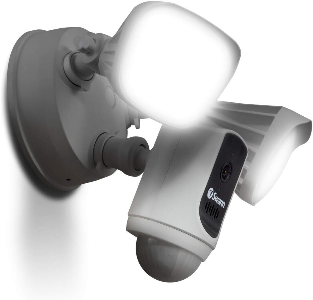 Swann SWIFI-FLOCAM2W Floodlight 1080P FHD CCTV Security Camera with 2-Way Talk