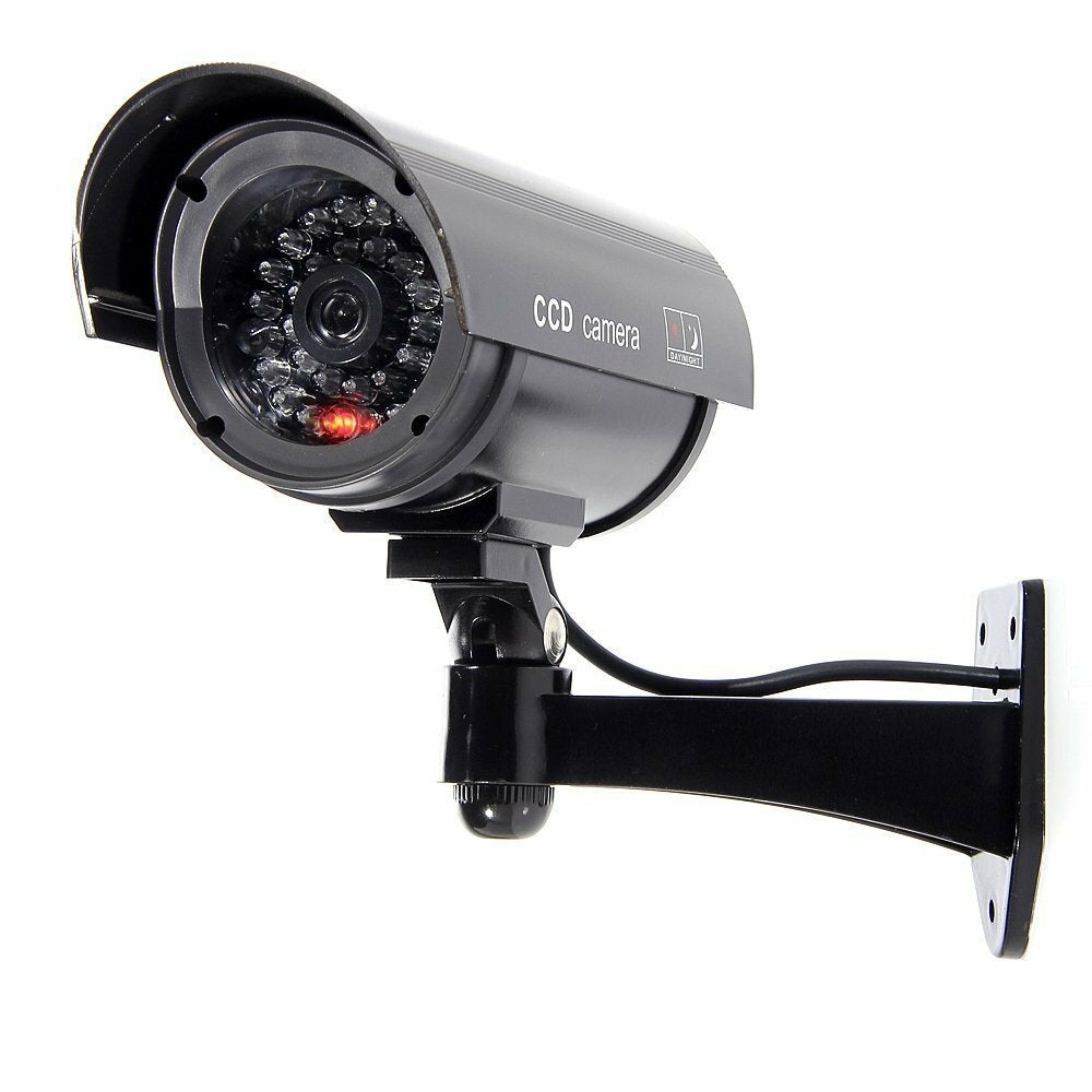 Dummy CCTV Bullet Cameras With Flashing LED Deter Crime For Indoor/Outdoor