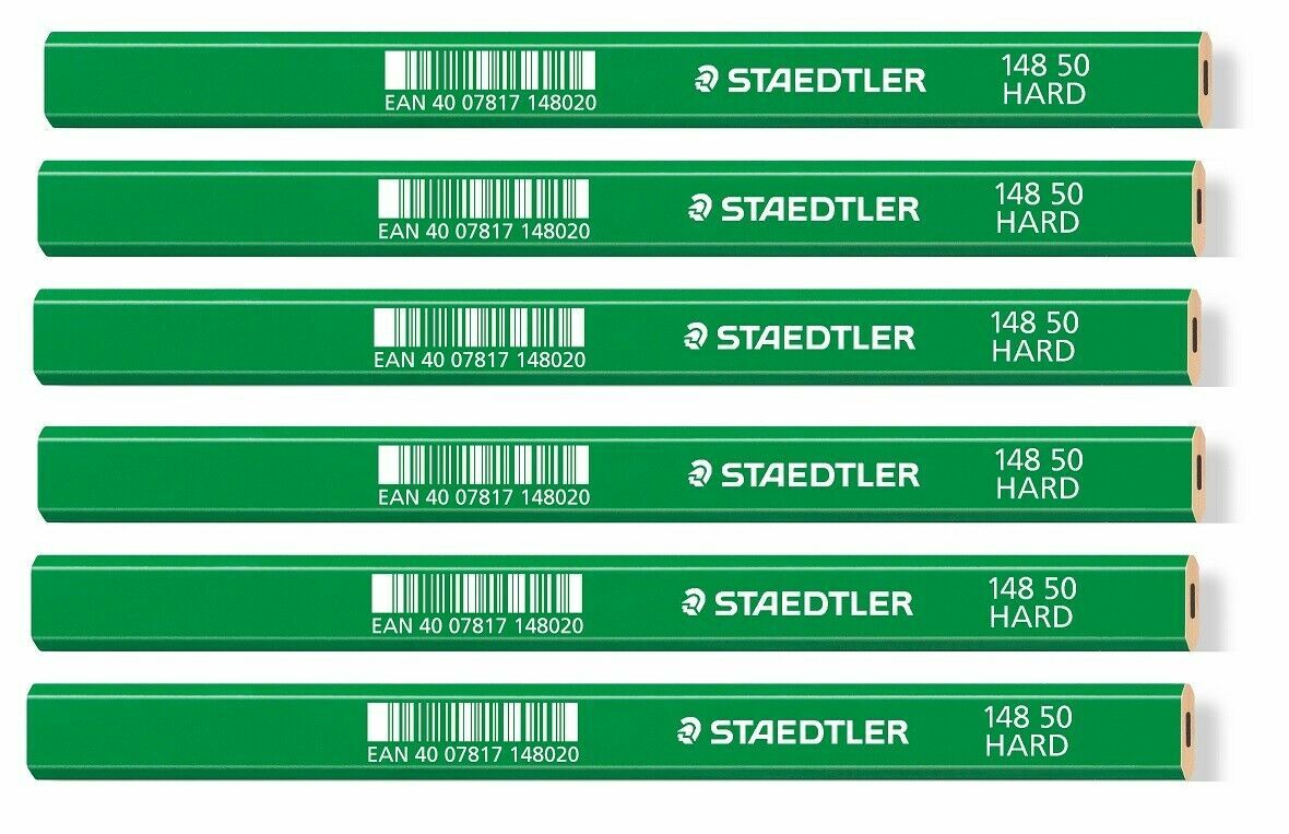 Staedtler Carpenters Pencils Joiners Woodwork Builders Hard Lead Wood Marking