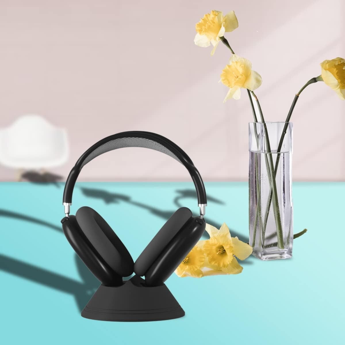 Headset Headphone Stand Station Charging Base Compatible with AirPods Max Black