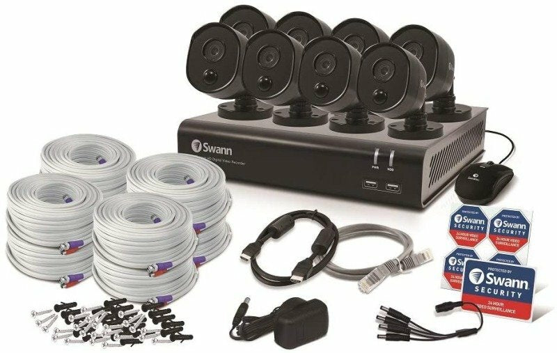 Swann CCTV Kit DVR8 4580 8 Channel 1TB 8 x PRO 1080MSB With Thermal Sensing