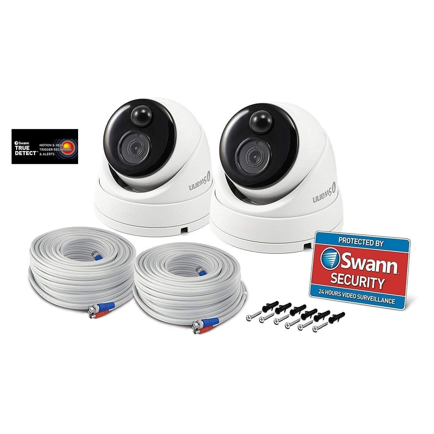 Swann CCTV Dome Camera PIR PRO-1080MSD Heat Thermal Sensing 1080p Super HD x2