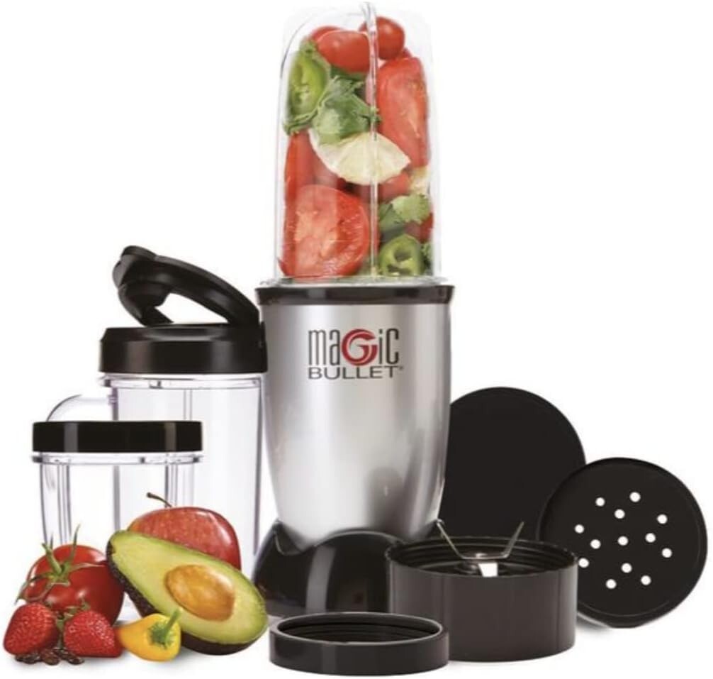Nutribullet 0.6L Magic Bullet Blender 11 Piece Set - Silver