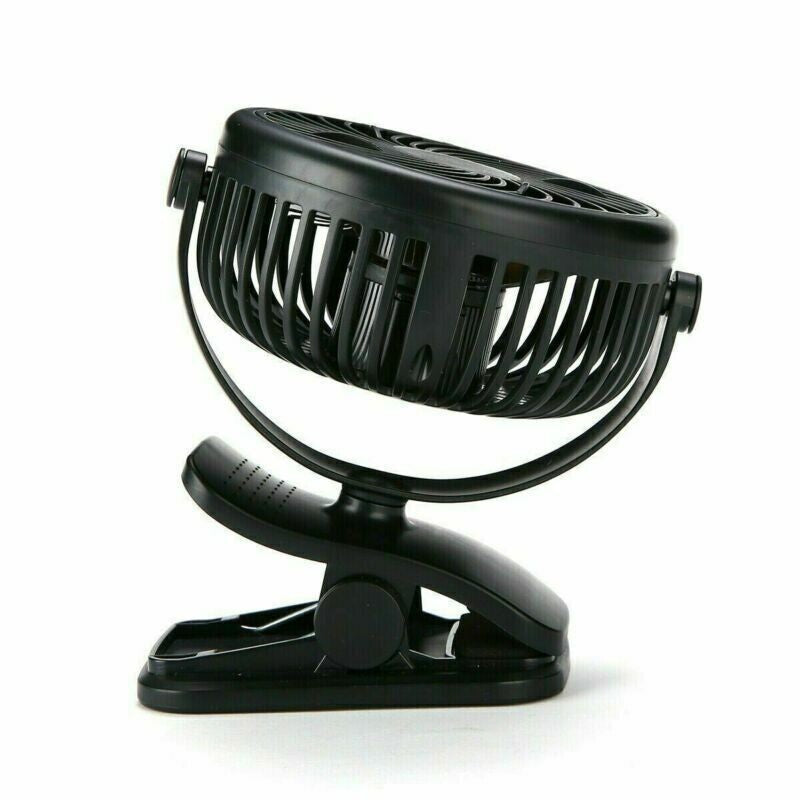 USB 3 Speeds Rechargeable Mini Cooling Fan Clip On Desk Baby Stroller Portable