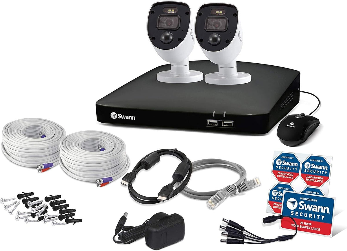 Swann Smart Security 1080p CCTV System 4 Channel 1 TB- 2 Cameras SWDVK-446802SL