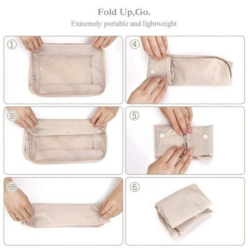 8 PCS Packing Cubes Luggage Storage Organiser Travel Compression Suitcase Bags