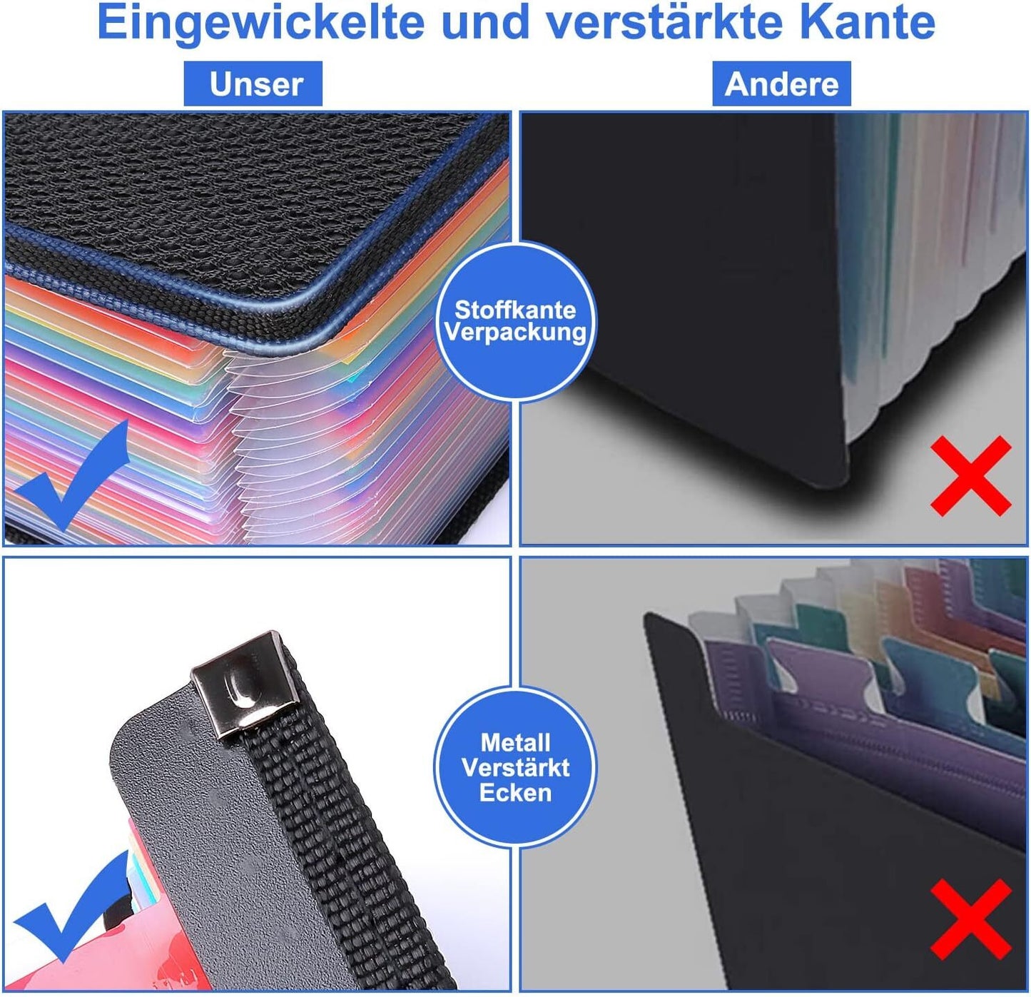 Expanding File Folder A4 Accordion Wallet with 13/26 Pockets File Organizer
