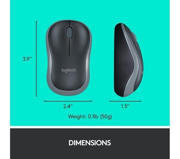 Logitech MK270 Wireless Keyboard 2.4GHz Mouse Set UK Layout QWERTY - Black