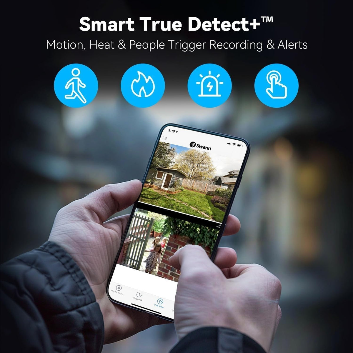 Swann EVO Wireless Video Doorbell SwannShield AI 140° HD SWIFI-SEVDBC