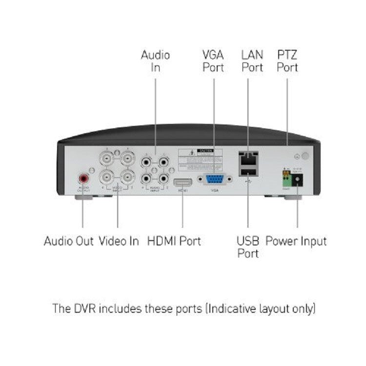 Swann SWDVR-45680 4K Digital Video Recorder 4 Channel Smart CCTV DVR BNC 2TB HDD