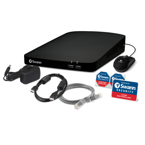Swann DVR CCTV Kit 5680 8 Channel 4K Ultra HD 1TB HDD Warning Light 4 Camera