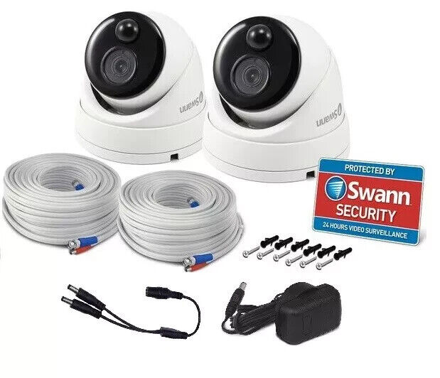 Swann CCTV Dome Camera PIR PRO-1080MSD Heat Thermal Sensing 1080p Super HD x2