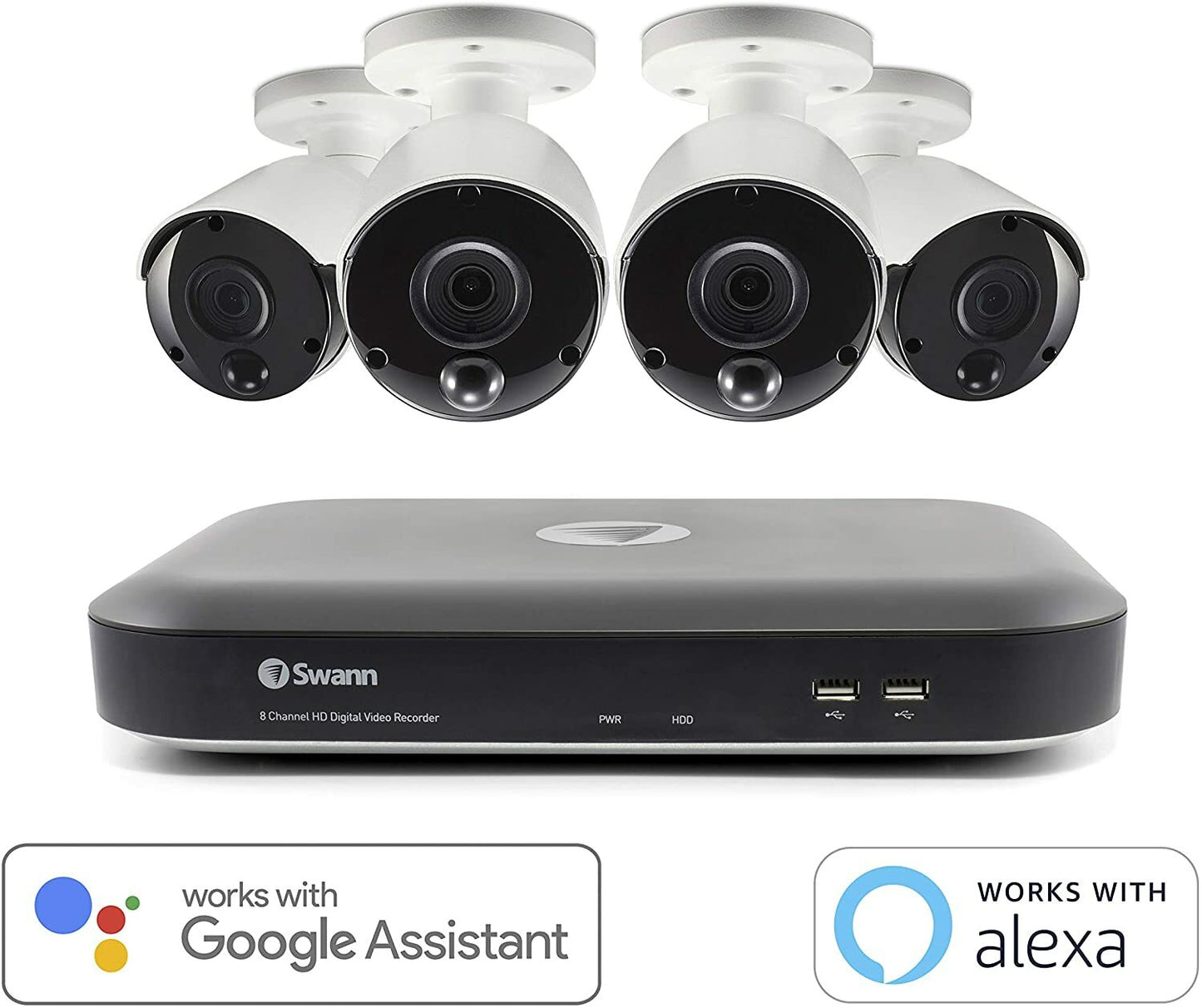 Swann CCTV Kit DVR8 5580 8 Channel Ultra HD 2TB HDD x4 Heat Sensing 3MP Cameras