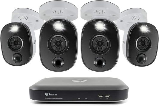 Swann 4 Channel 4 Camera DVR Security System Wired Surveillance 4K HD DVR-5580