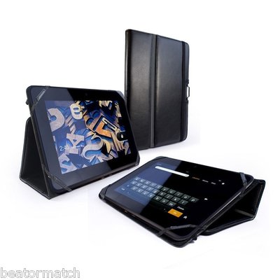 Tuff Luv Kindle Fire HD Nook HD 7" Smart Case Stand Faux Leather Sleep Function