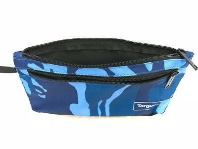 Camouflage Combat Army Pen Pencil Case School College Zipper Pouch Blue