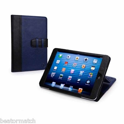 iPad Mini 1/2/3 Manhattan Faux Leather Sleep Wake Smart Case Kickstand Cover