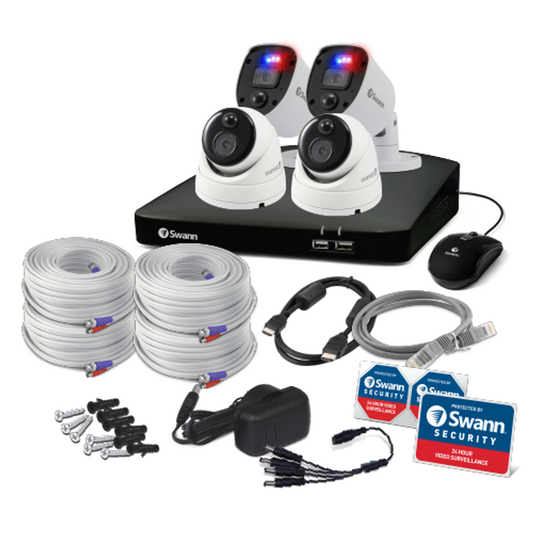 Swann Kit 84685 Channel DVR 64gb 2x 1080MSD/2xMSBSL Cam CCTV Enforcer In/Out