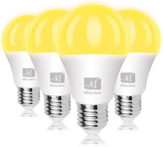 A60 Coloured E27 Light Bulbs 6500K Yellow LED Bulb, Outdoor/Indoor Night Lights