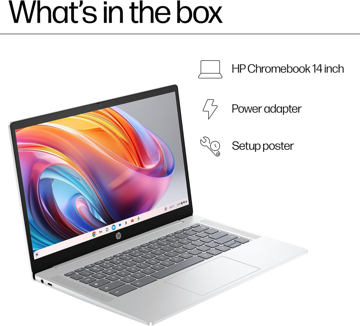 HP Chromebook 14" Intel N100 Processor, 4GB Ram, 128GB UFS - 14a-nf0002sa