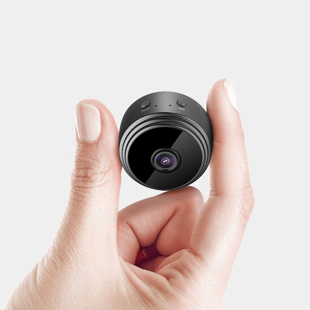 Mini CCTV Camera Wireless IP Wifi Indoor/Outdoor Camera HD Home Security - Black
