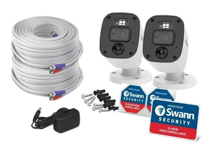 Swann SWPRO-2KMQBPK2-EU White Wired 2K Indoor CCTV Cameras 2 Pack