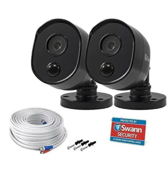 Swann CCTV Bullet Camera SWPRO-1080MSB Heat Sensing 1080p 2MP HD x2 Black