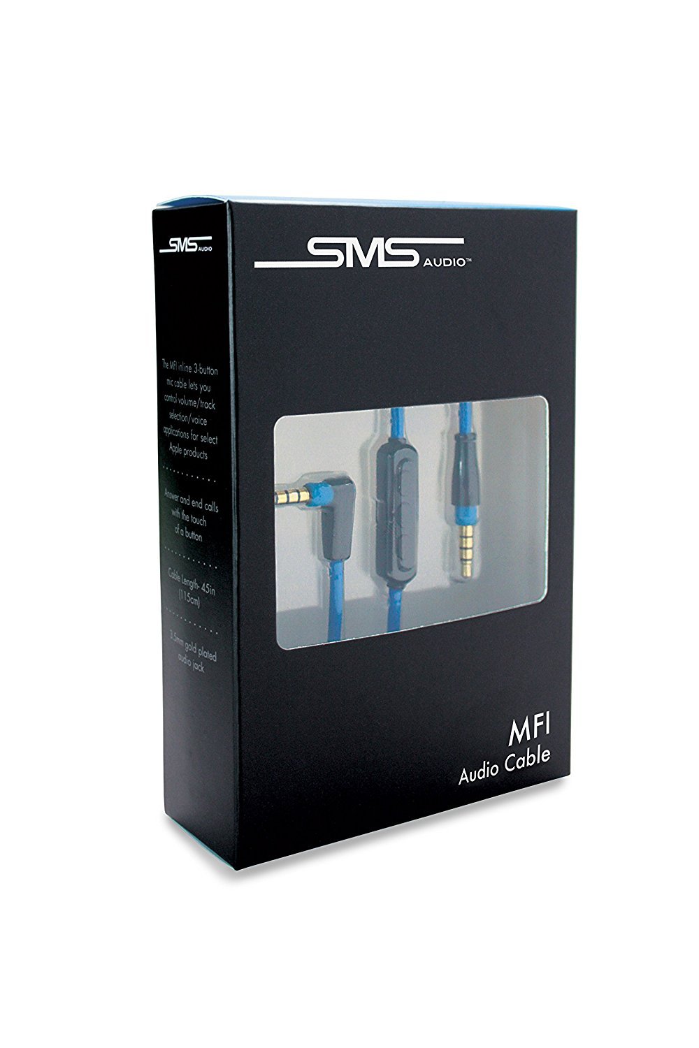 Aux Cable Lead 3.5mm Male Right Angled Cord with Mic Audio Playback Headphone