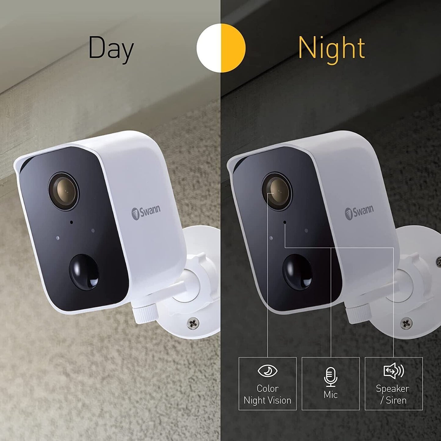 Swann CoreCam Wireless Security Camera 2-Way Talk, Siren & Heat + Motion Detect