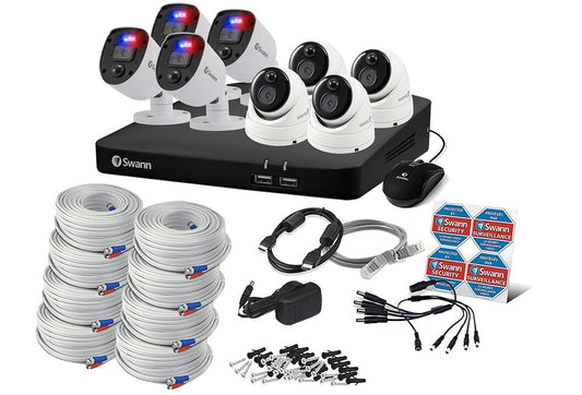 Swann SWDVK-846804SL4D 8 Channel HD 1080p - 4-MSD 4-SL Cameras CCTV Kit
