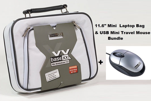 Dicota Base XX 11.6" Laptop Bag Netbook Tablet Carry Case + Mini USB Mouse White