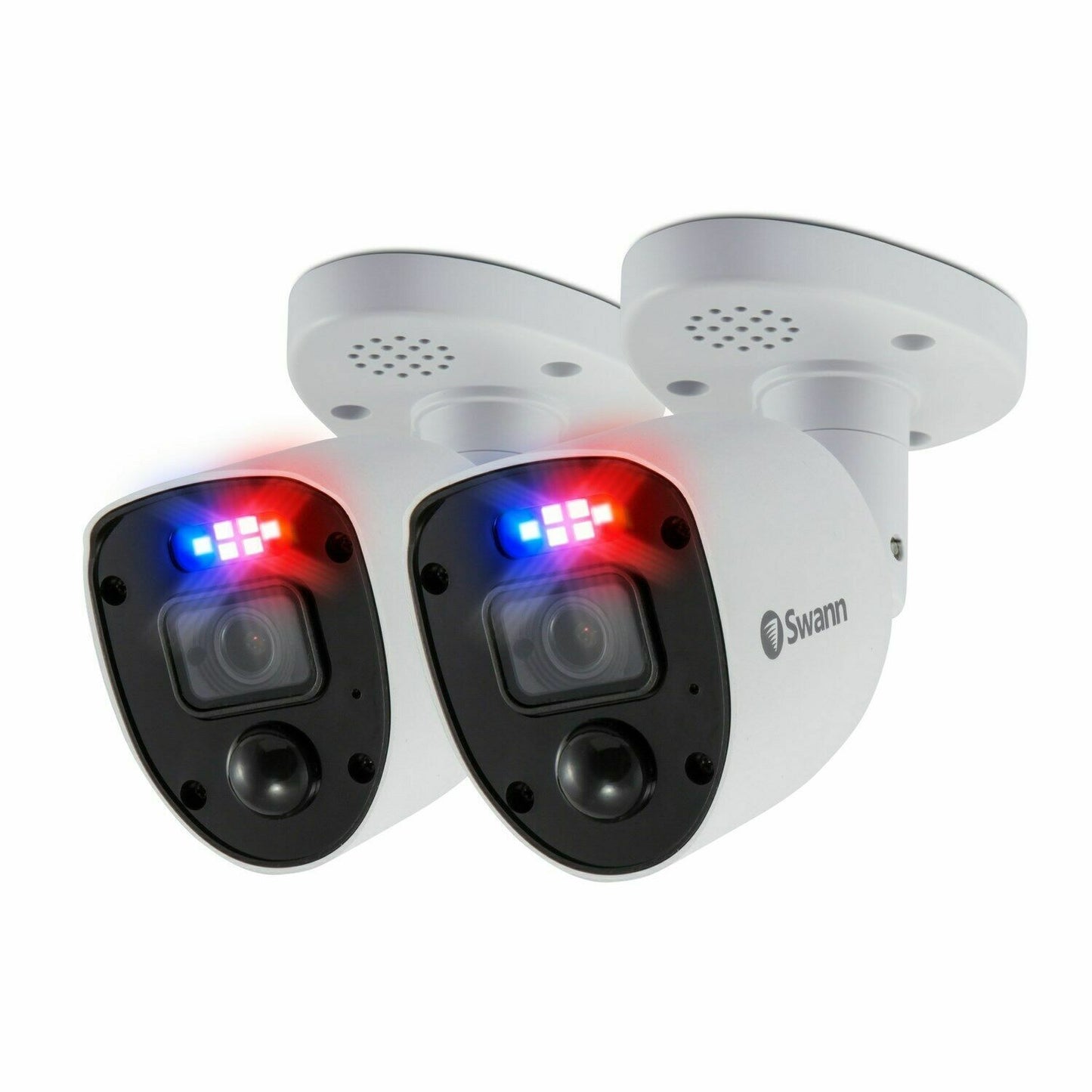 Swann Enforcer PRO-4KRL Twin-Pack 4K UHD CCTV Camera Police Style Lights & Siren