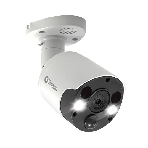 Swann CCTV Bullet Camera PRO-4KMSFB 4K Ultra HD Thermal Sensing Spotlight Siren