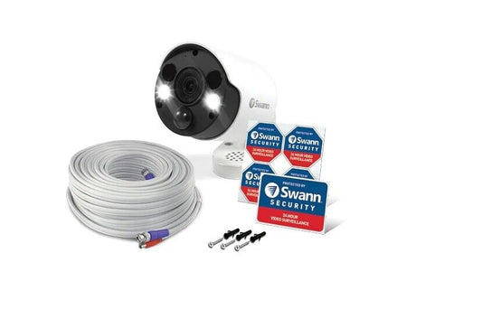 Swann CCTV Bullet Camera PRO-4KMSFB 4K Ultra HD Thermal Sensing Spotlight Siren