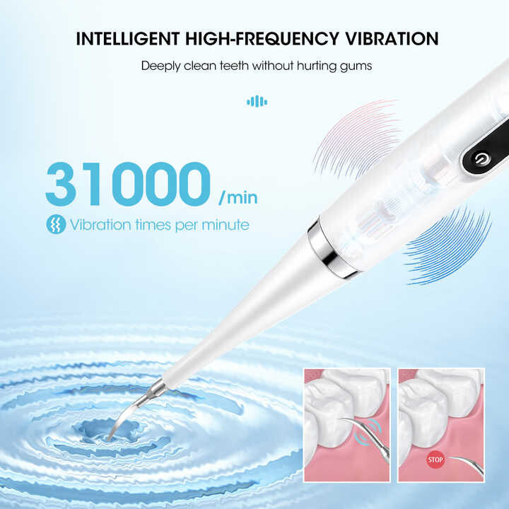 Ultrasonic Electric Tooth Cleaner and Dental Stain Remover Teeth Cleaning Kit