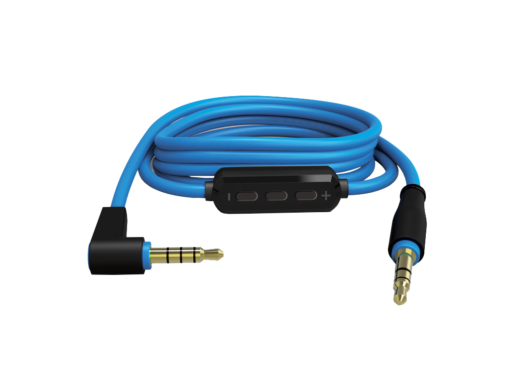 Aux Cable Lead 3.5mm Male Right Angled Cord with Mic Audio Playback Headphone