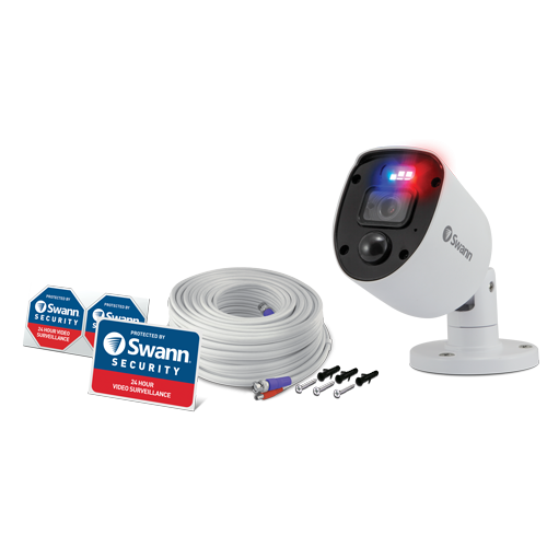 Swann Enforcer CCTV Camera 1080SL HD Police Style Flashing Lights Spotlights x1