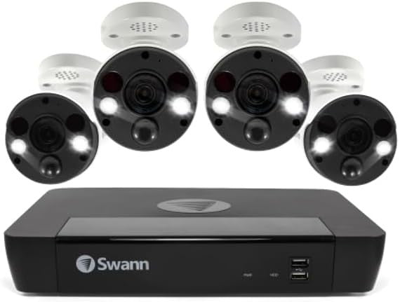 Swann Enforcer 12MP  CCTV Kit NVR 8580 6K UHD 2TB NHD 1200FB 4 x Bullet Cameras