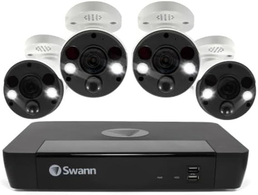 Swann Enforcer 12MP  CCTV Kit NVR 8580 6K UHD 2TB NHD 1200FB 4 x Bullet Cameras