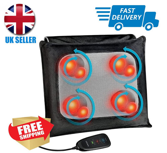 HoMedics Neck & Back Massage Muscle Therapy Wireless Cushion with Heat Nodes